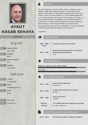 Biyolog CV Örnekleri cv indir